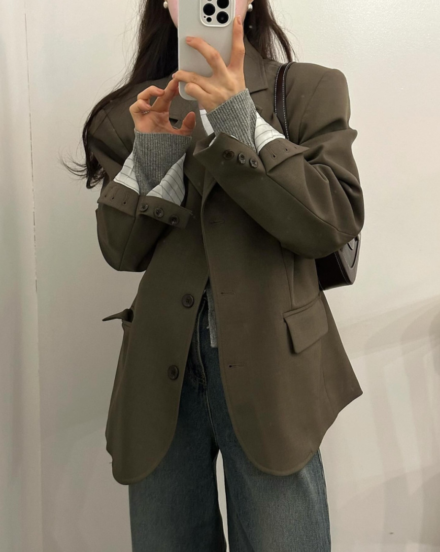 新作【即納】クラシックオーバーシルエットテーラードジャケット