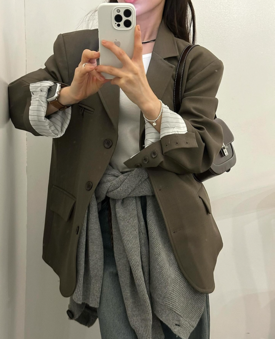 新作【即納】クラシックオーバーシルエットテーラードジャケット