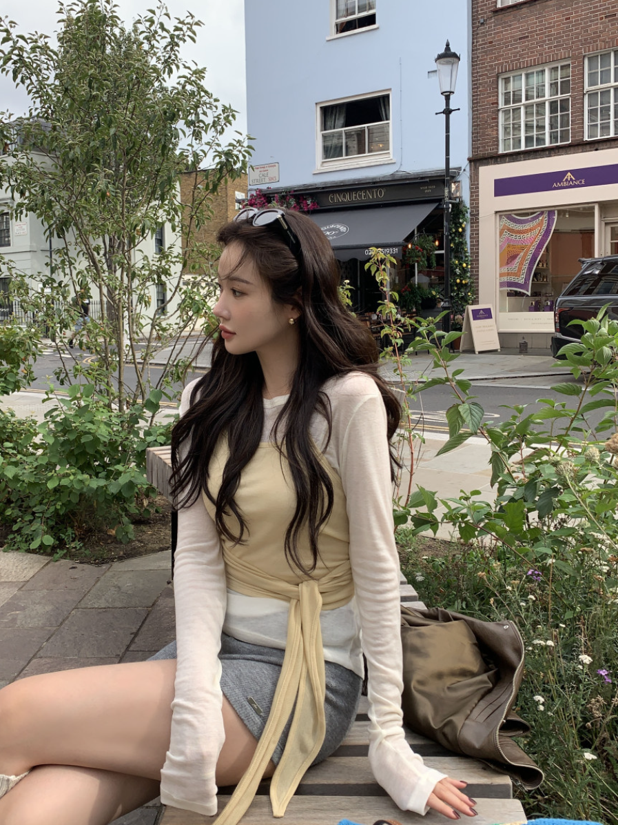 新作【即納】レイヤードリボンキャミトップス