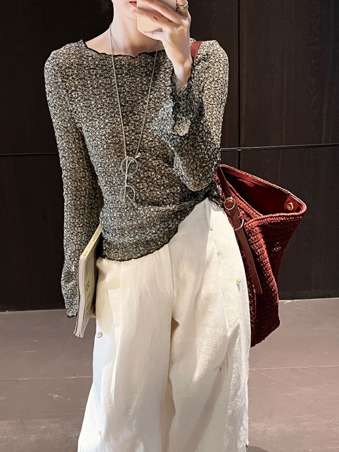 【在庫限り!! | 即納♡】フレアスリーブシアークロシェトップス