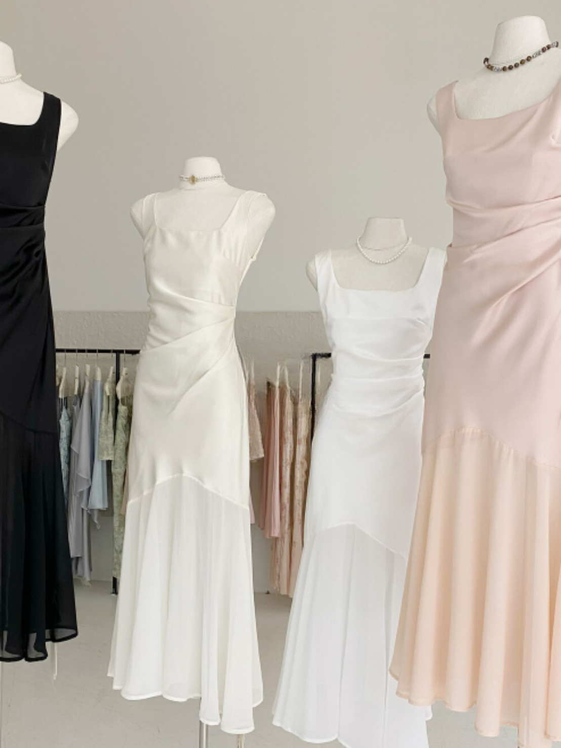 \ Limited Collection♡ /【即納】シアーヘムサテンマーメイドドレス