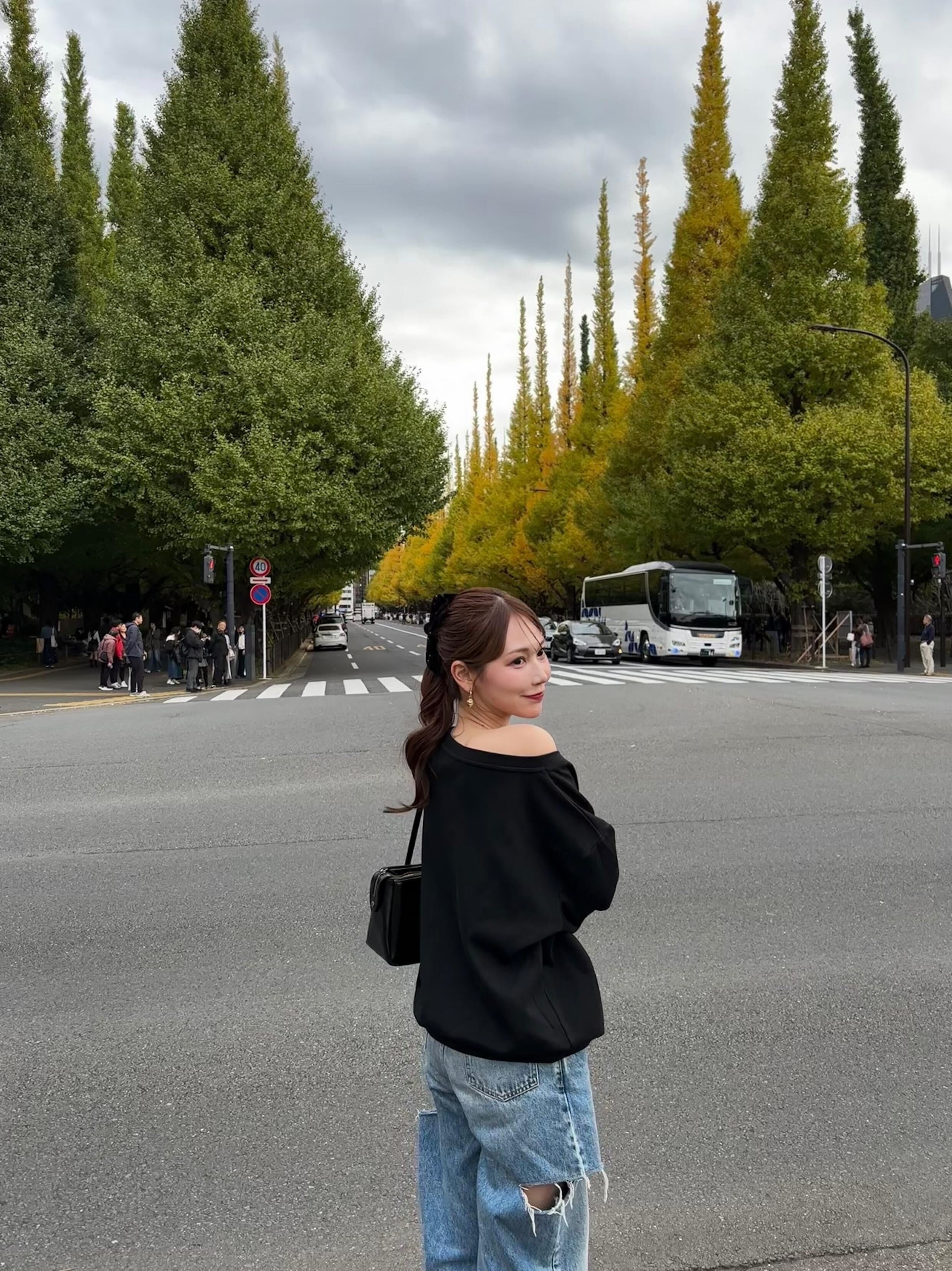 【即納】ワンショルスウェットトップス