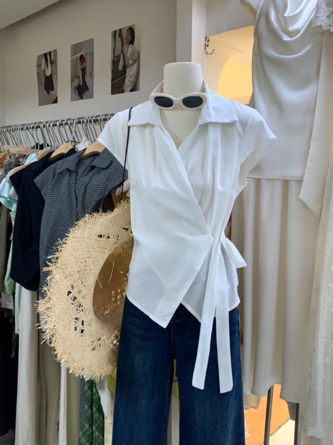 \ Limited Collection♡ /【即納】カジュアルラップシャツブラウス