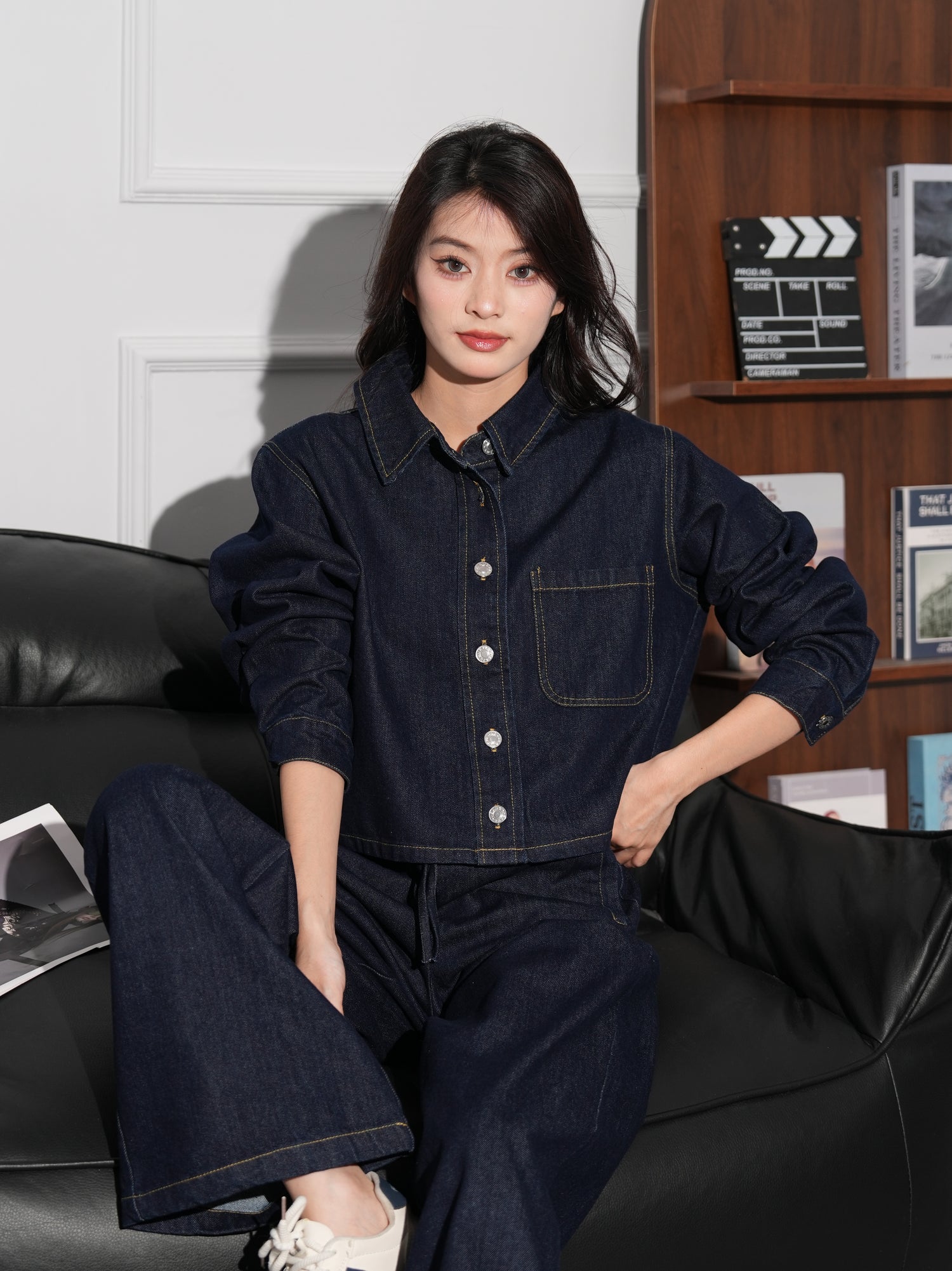 カジュアルデニムセットアップ