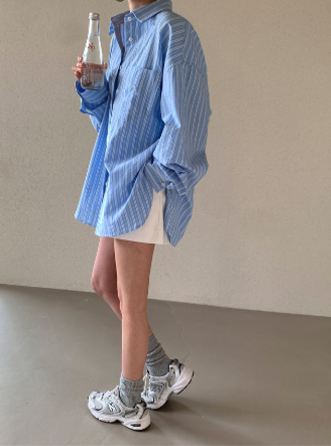 ストライプオーバーサイズシャツ