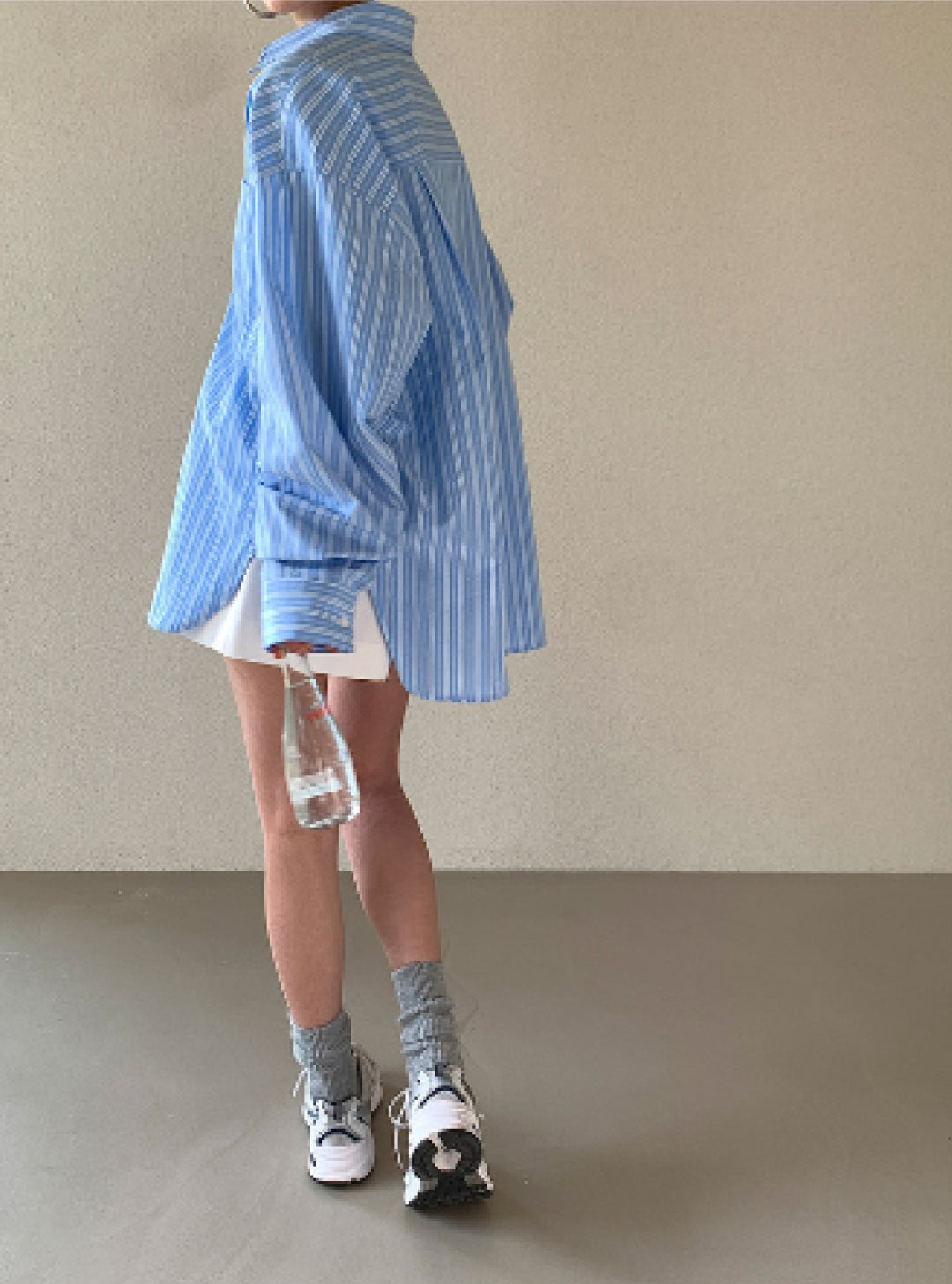 ストライプオーバーサイズシャツ