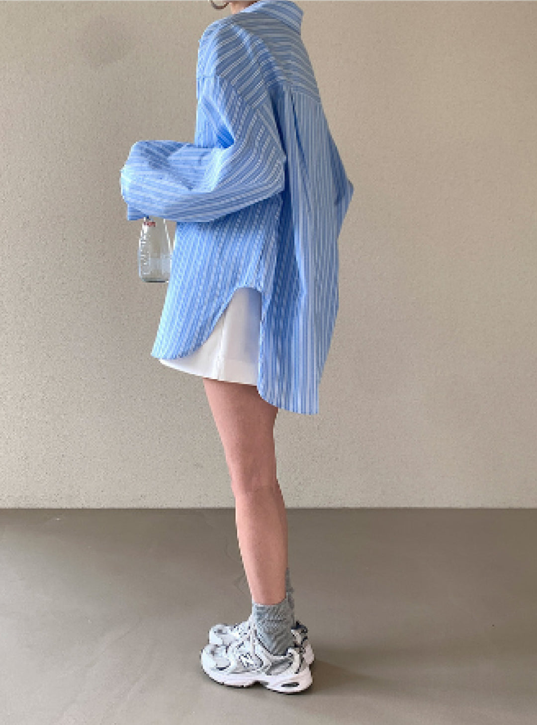 ストライプオーバーサイズシャツ