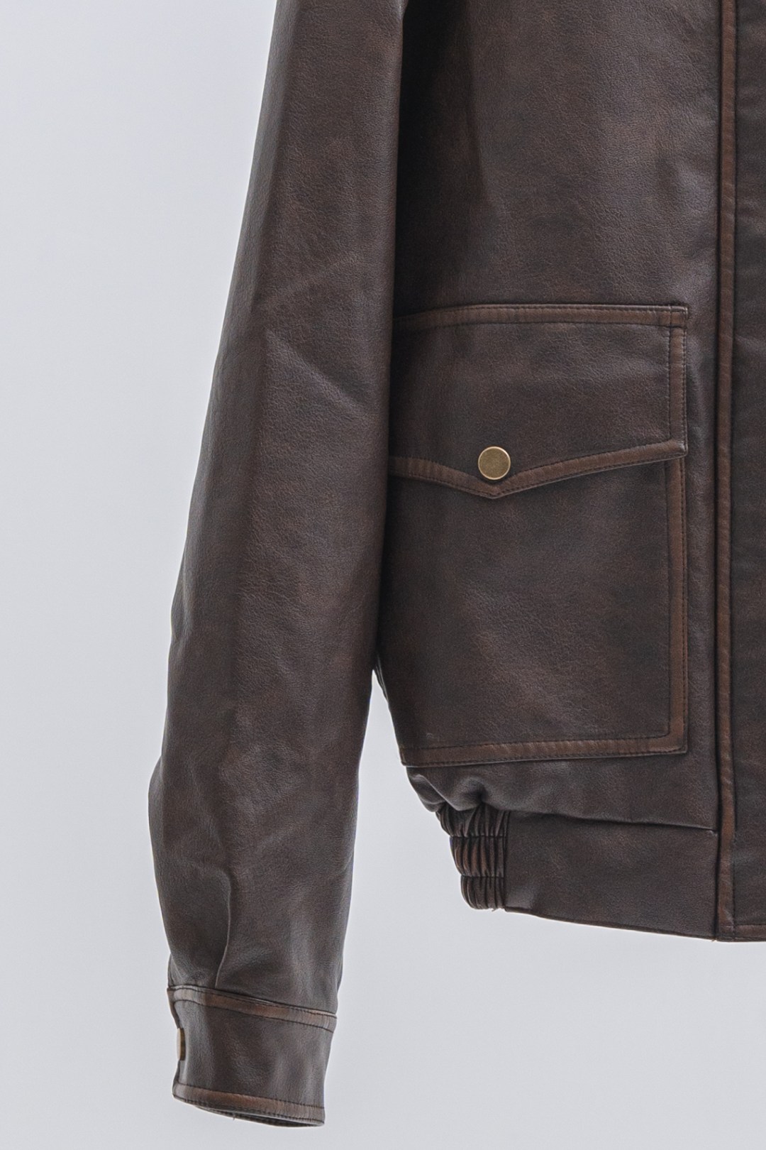 オーバーサイズフェイクレザージャケット