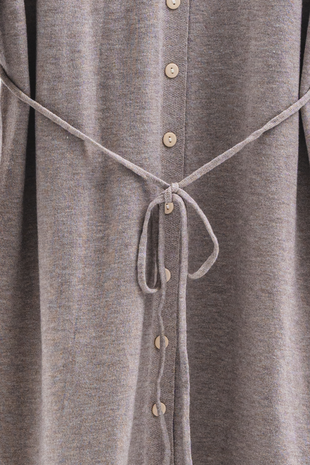 シンプルニットボタンワンピース