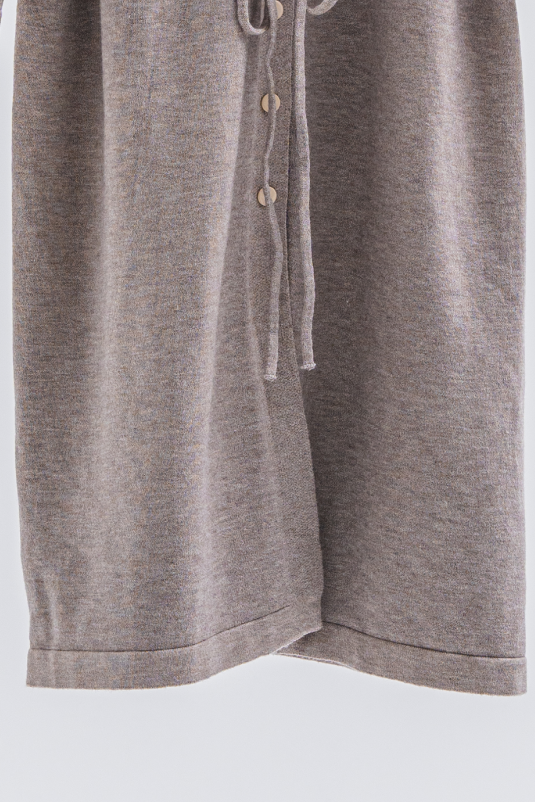 シンプルニットボタンワンピース