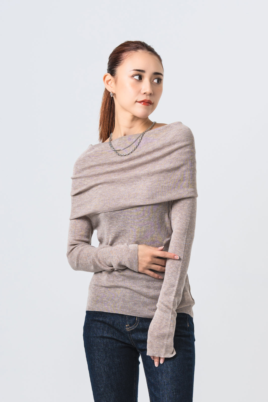 エレガントオフショルトップス