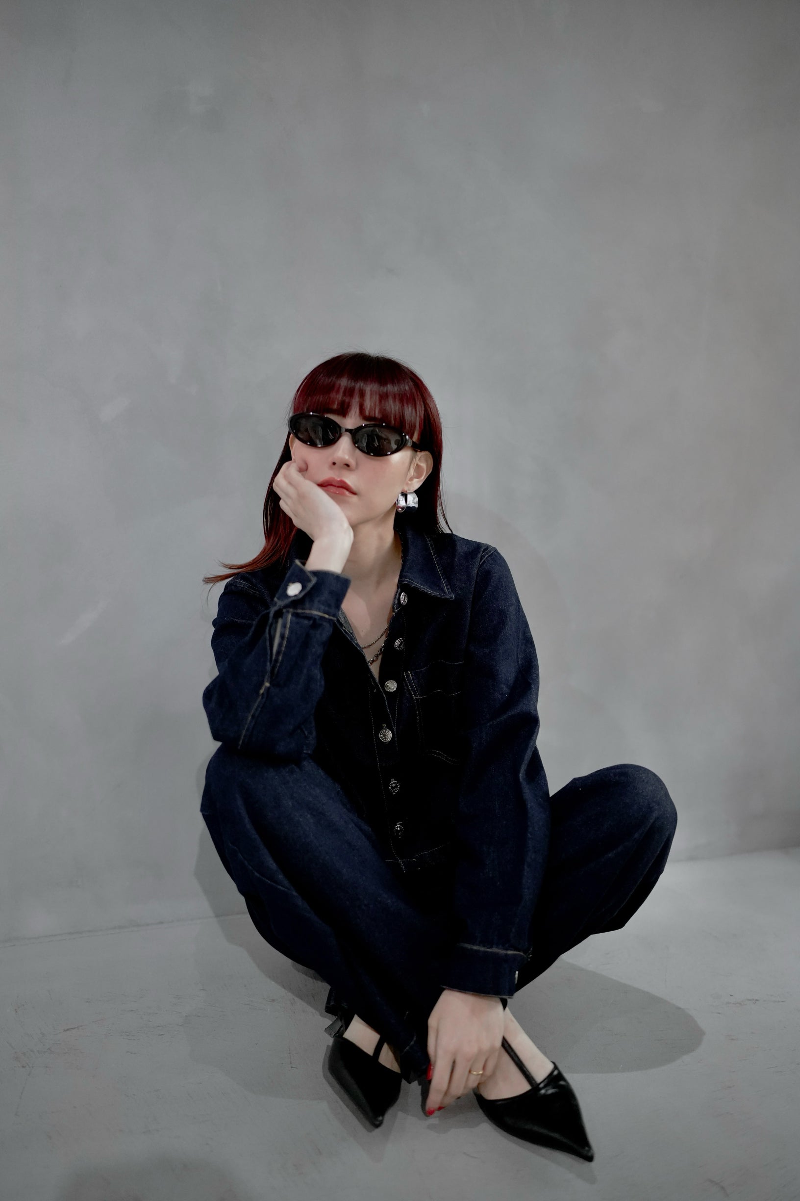 カジュアルデニムセットアップ