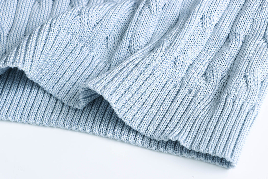 ケーブル編みオフショルトップス