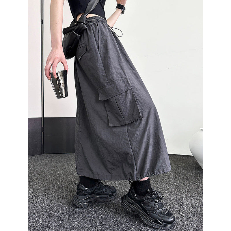 【一部SALE】ドローストリングカーゴスカート