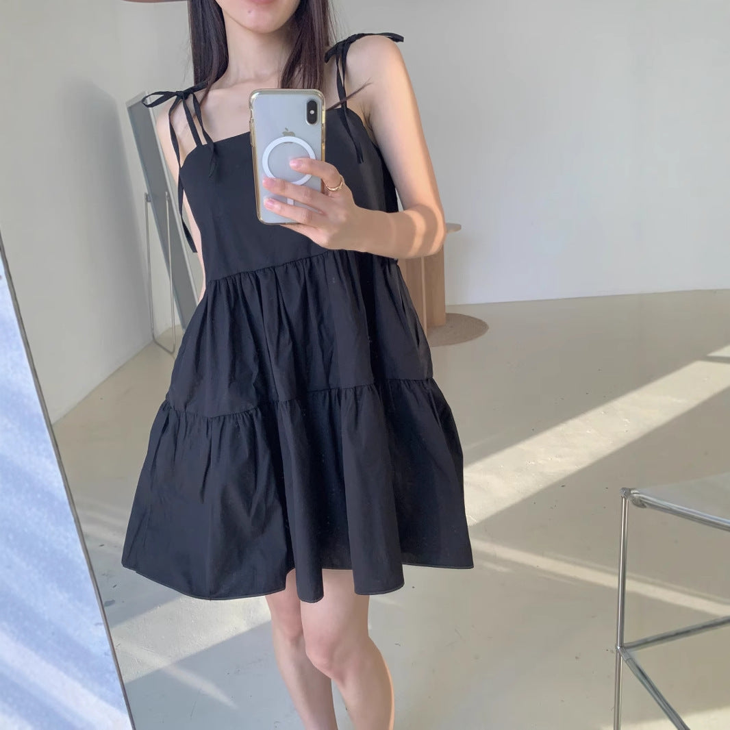 リボンショルダーティアードチュニック