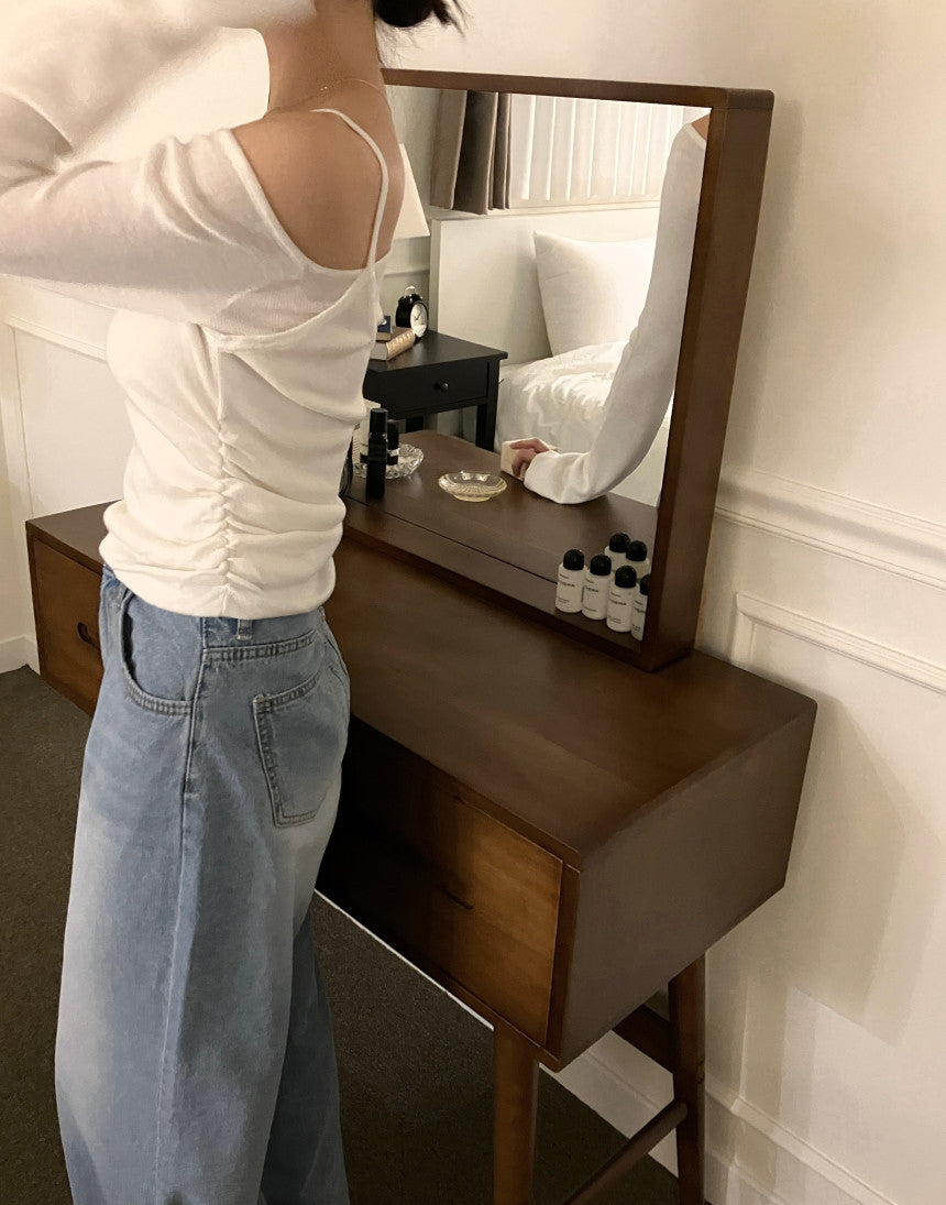 【即納】レイヤードオフショルダートップス