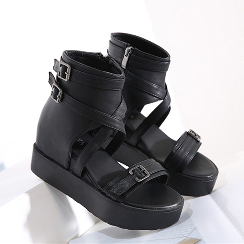 アンクルベルト厚底サンダル