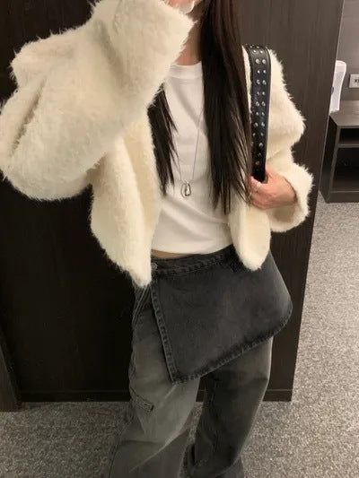 レイヤードルックデニムパンツ