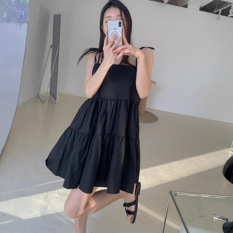 リボンショルダーティアードチュニック