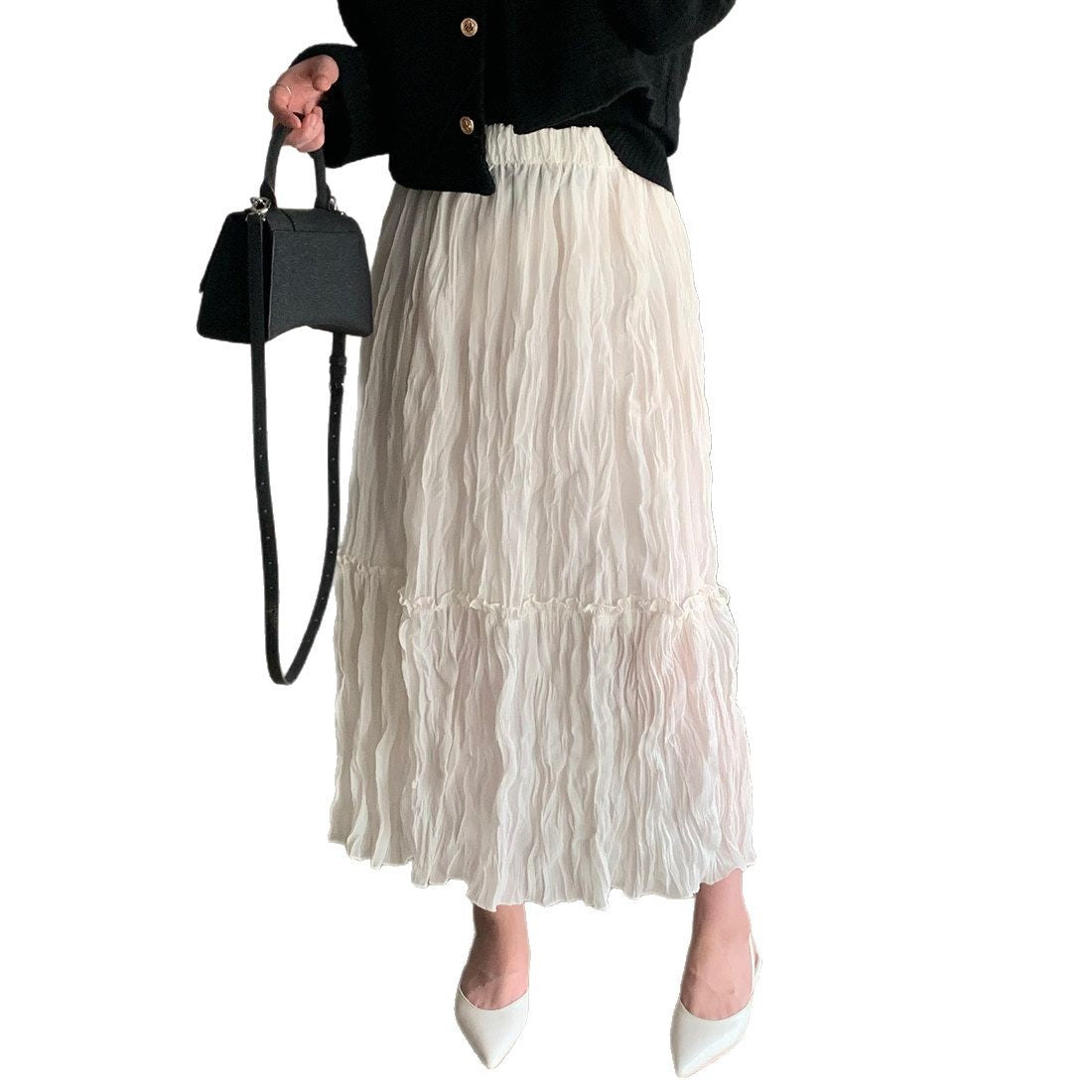 ティアードワッシャースカート