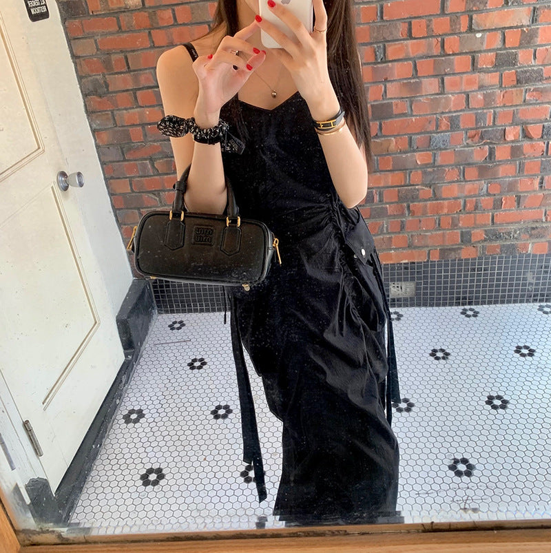 サイドギャザーキャミワンピース