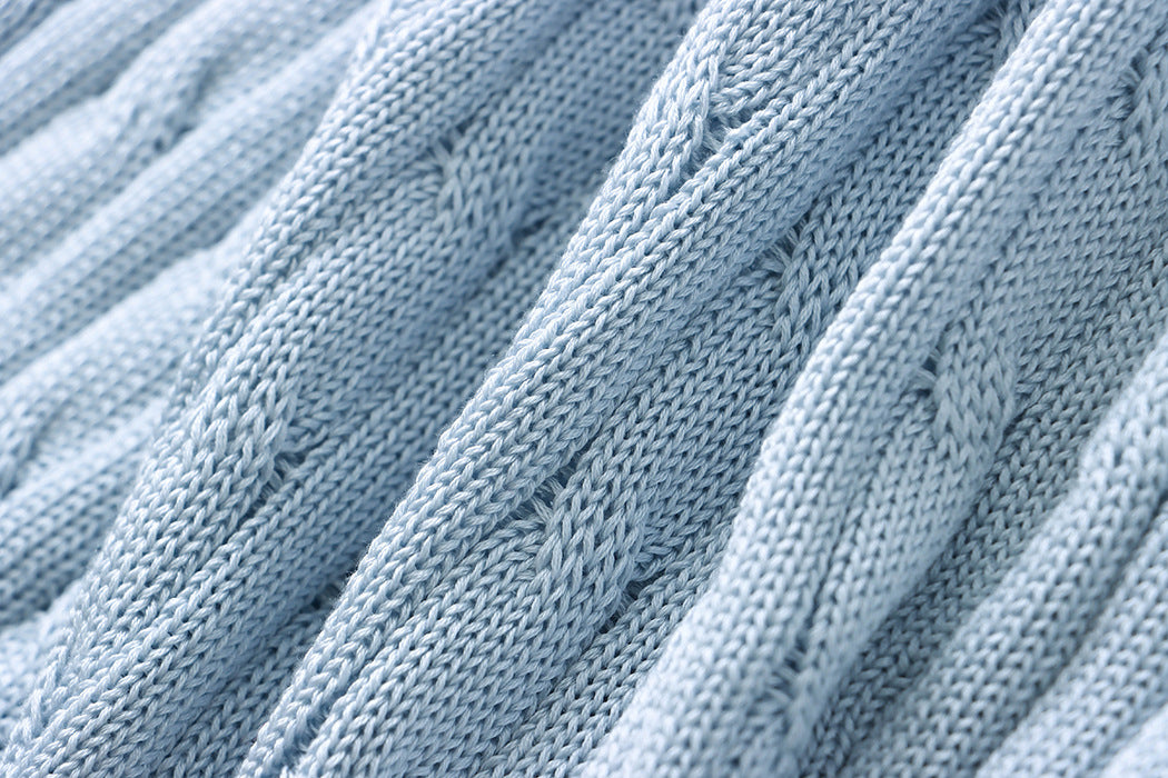 ケーブル編みオフショルトップス