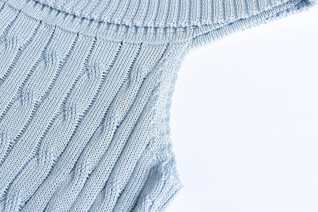 ケーブル編みオフショルトップス