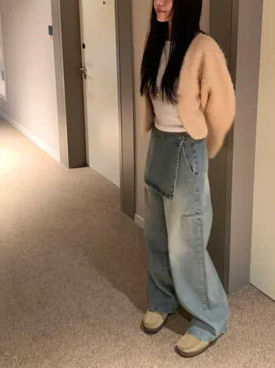 レイヤードルックデニムパンツ