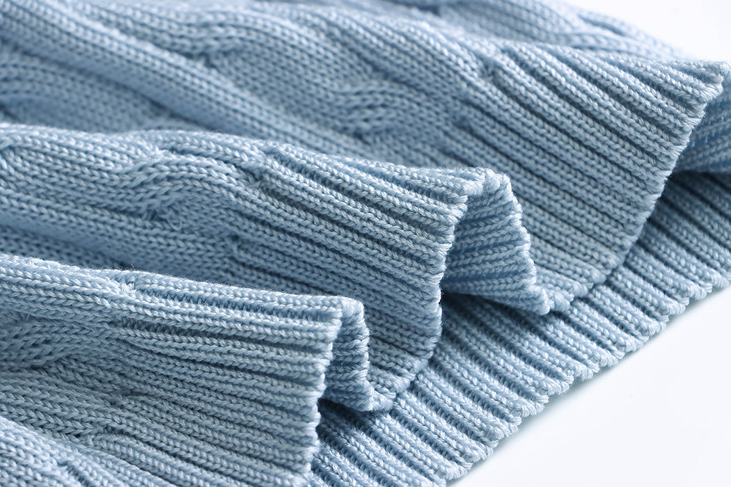 ケーブル編みオフショルトップス