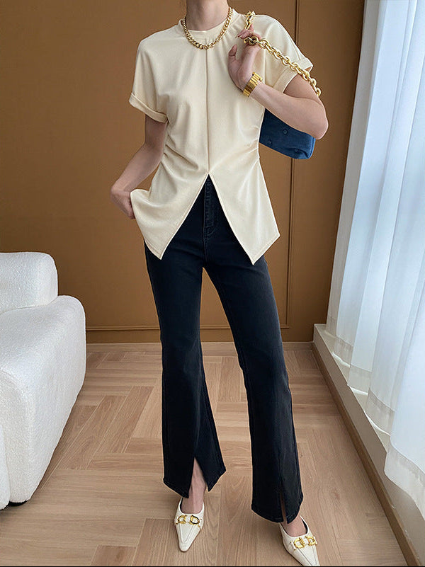 フロントスリットフレアパンツ