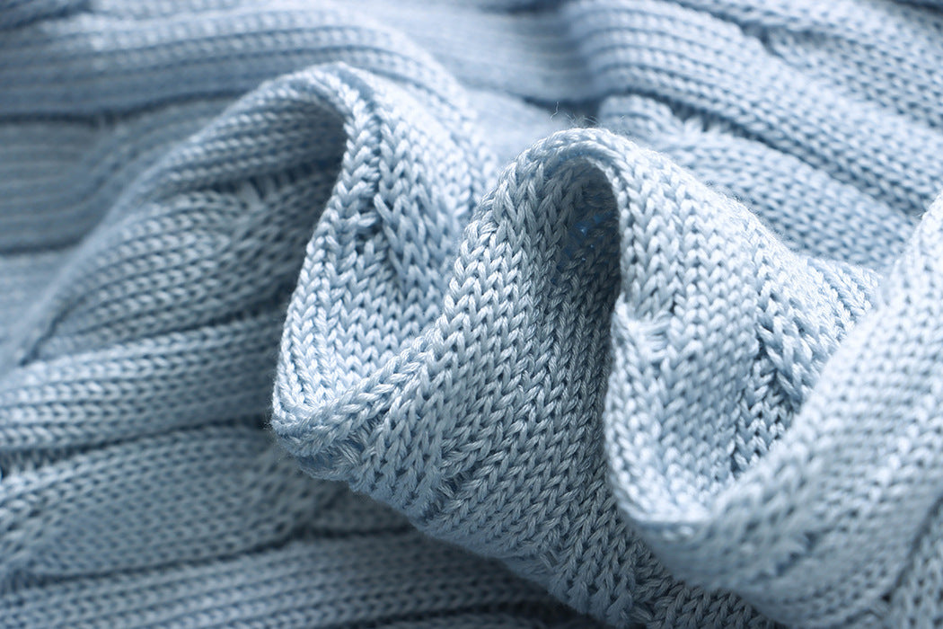 ケーブル編みオフショルトップス