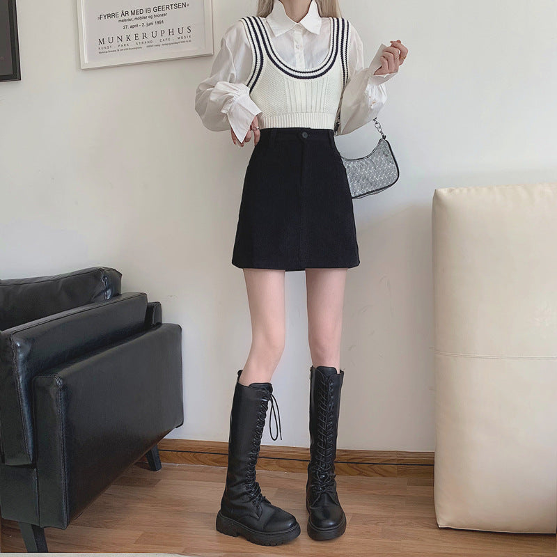 コーデュロイミニスカート