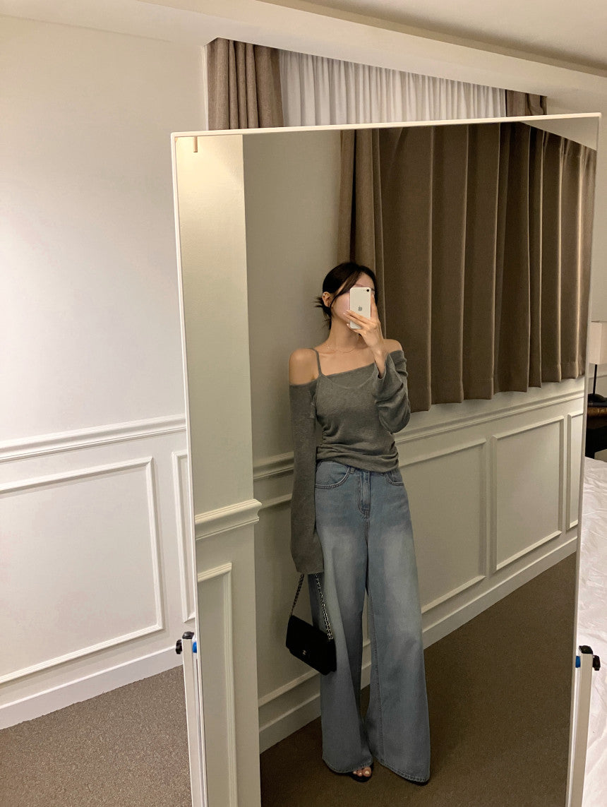 Set fair対象 | 27日(金)0:00~【即納】レイヤードオフショルダートップス