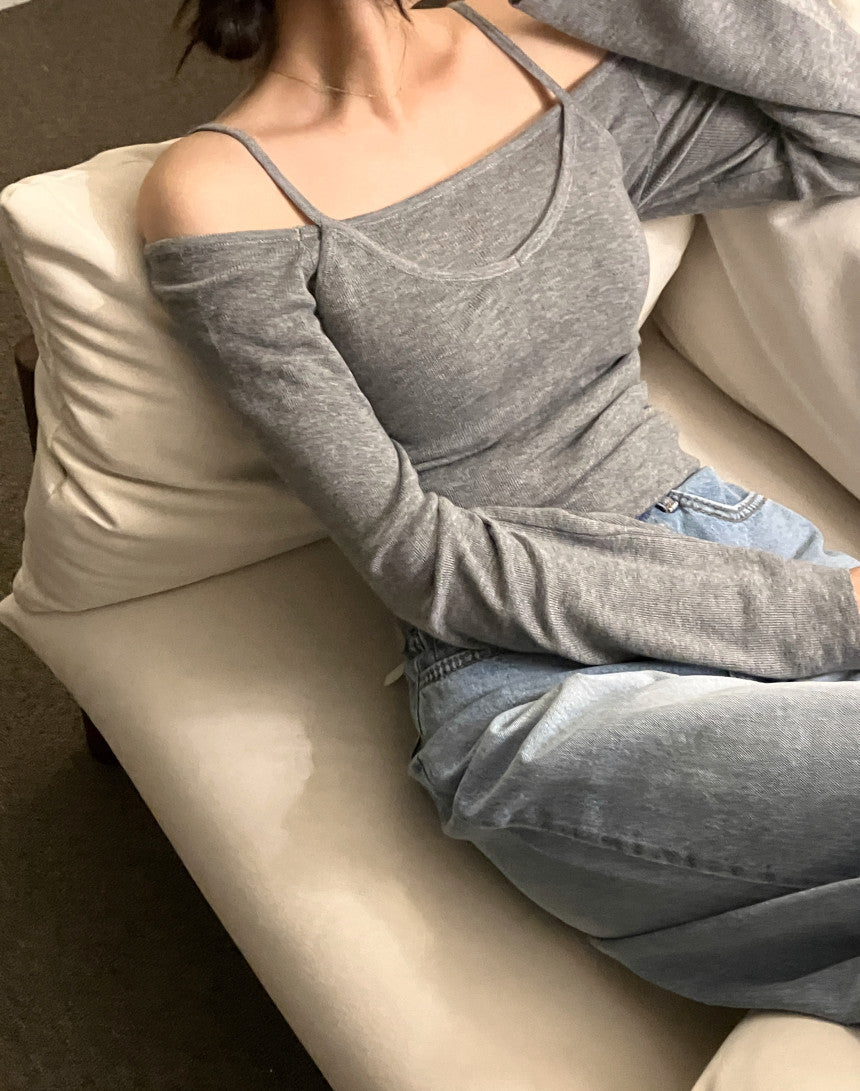 Set fair対象 | 27日(金)0:00~【即納】レイヤードオフショルダートップス