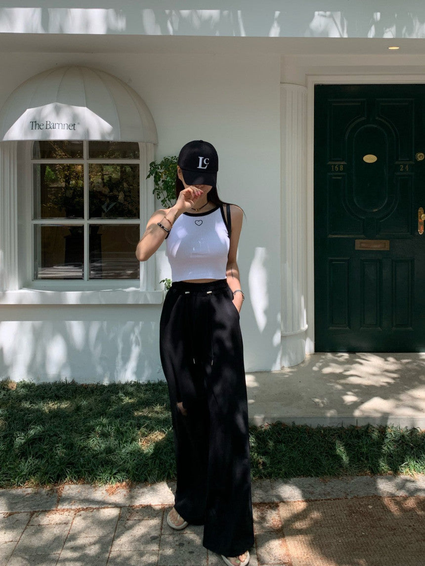 【即納】スリットカットスウェットパンツ