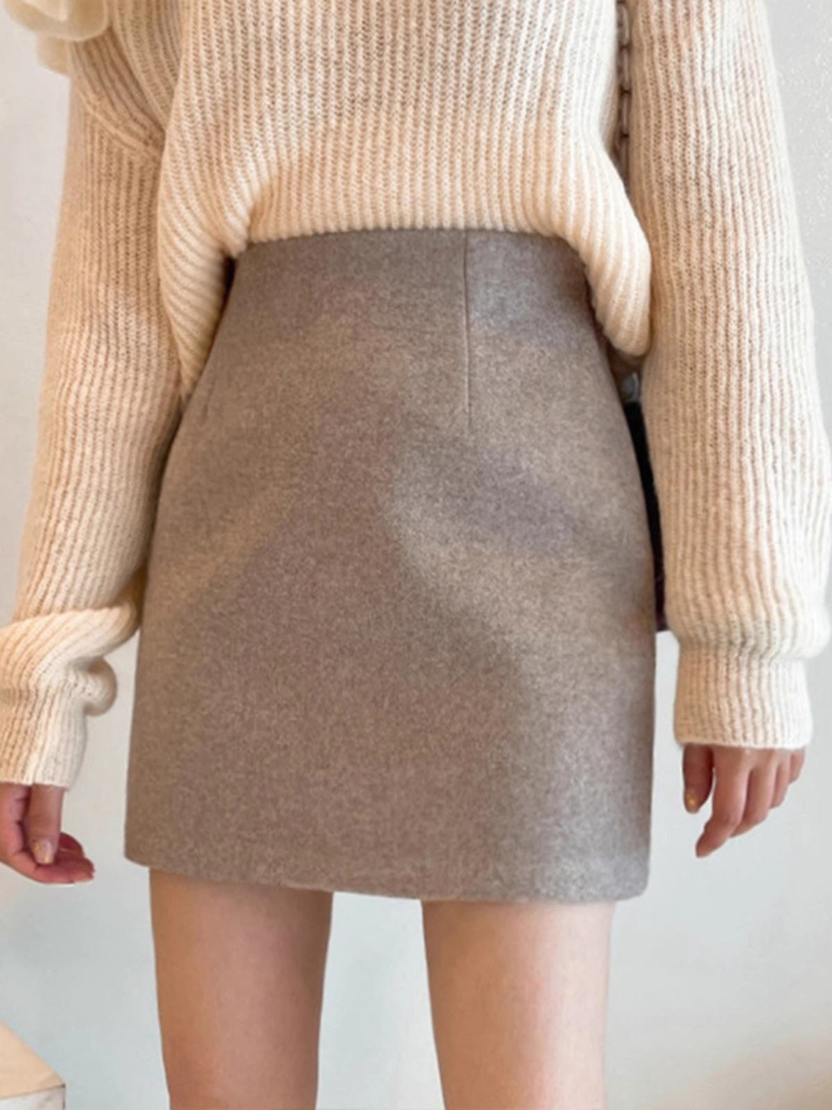 ウールミニタイトスカート