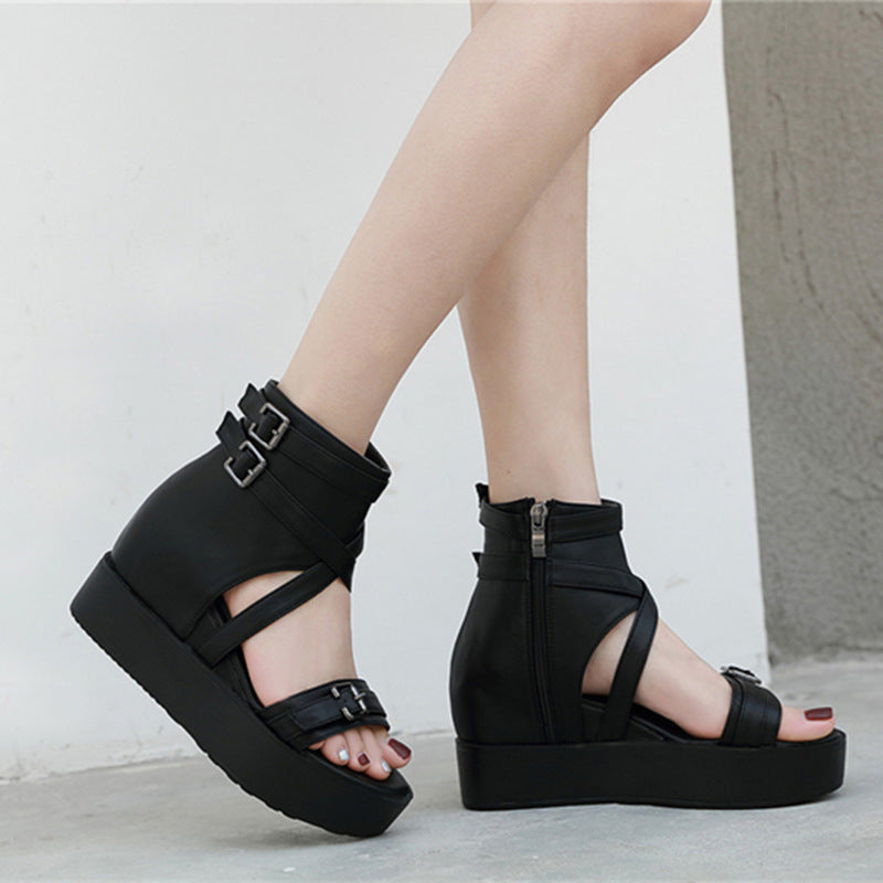 アンクルベルト厚底サンダル