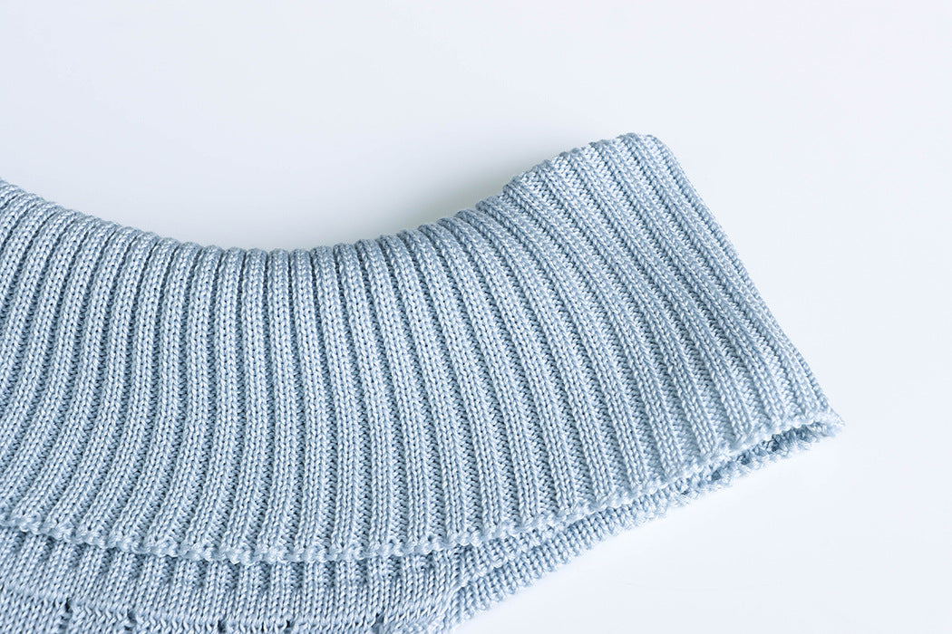 ケーブル編みオフショルトップス