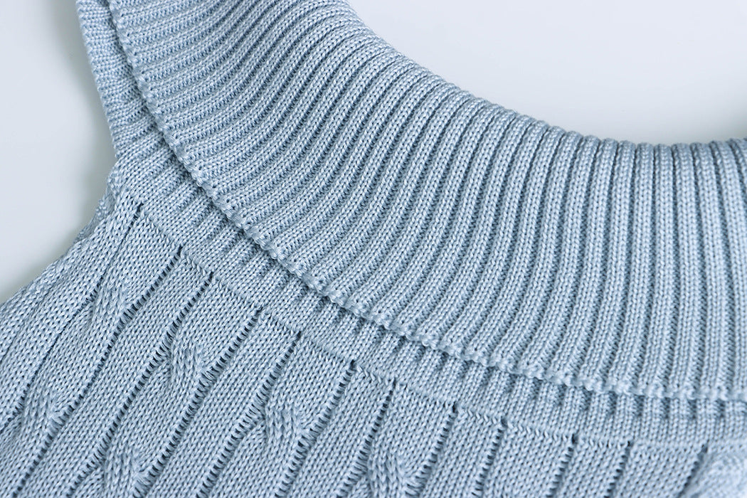 ケーブル編みオフショルトップス