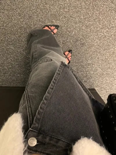 レイヤードルックデニムパンツ