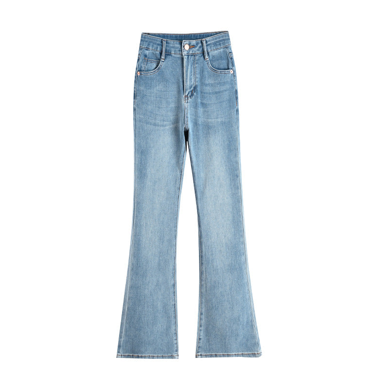 ハイウエストフレアデニムパンツ