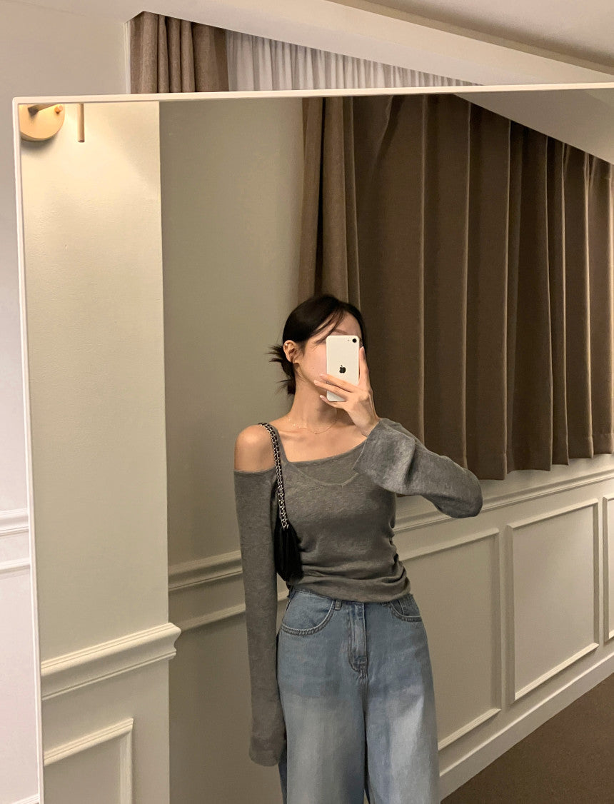 Set fair対象 | 27日(金)0:00~【即納】レイヤードオフショルダートップス