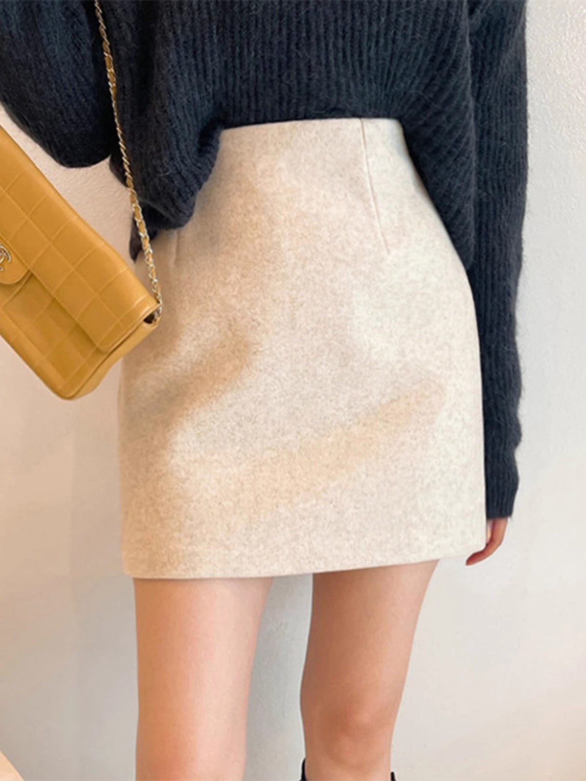 ウールミニタイトスカート