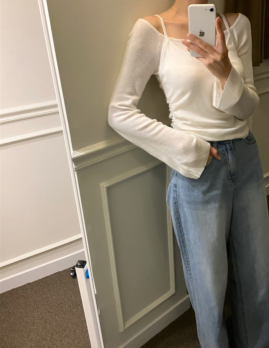 Set fair対象 | 27日(金)0:00~【即納】レイヤードオフショルダートップス