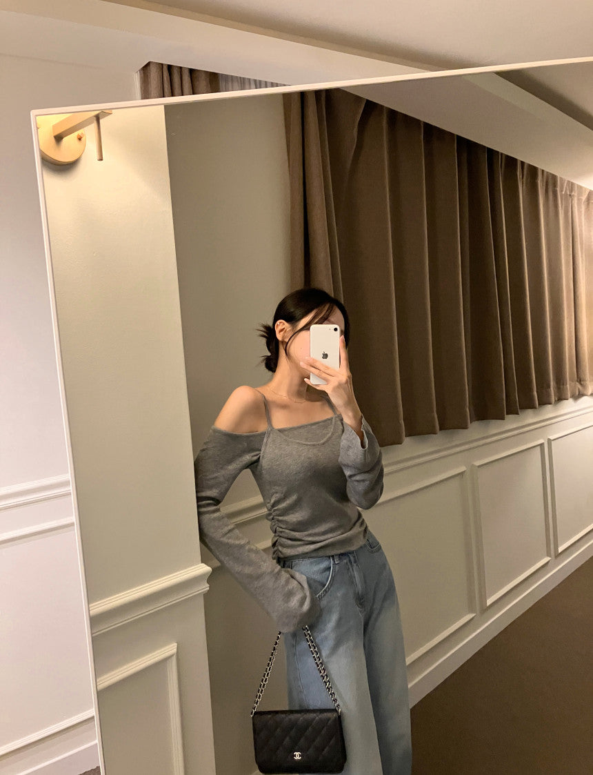 Set fair対象 | 27日(金)0:00~【即納】レイヤードオフショルダートップス