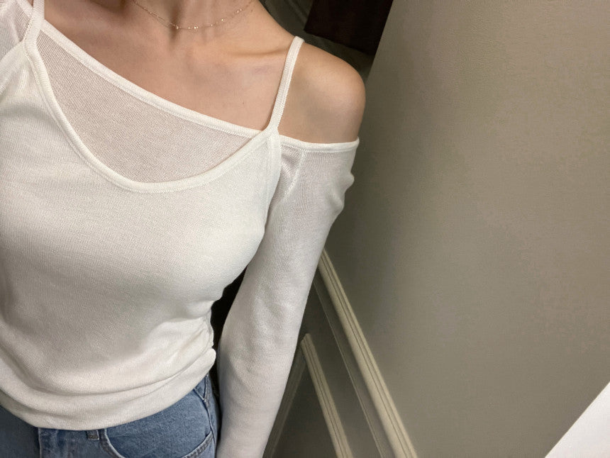 Set fair対象 | 27日(金)0:00~【即納】レイヤードオフショルダートップス