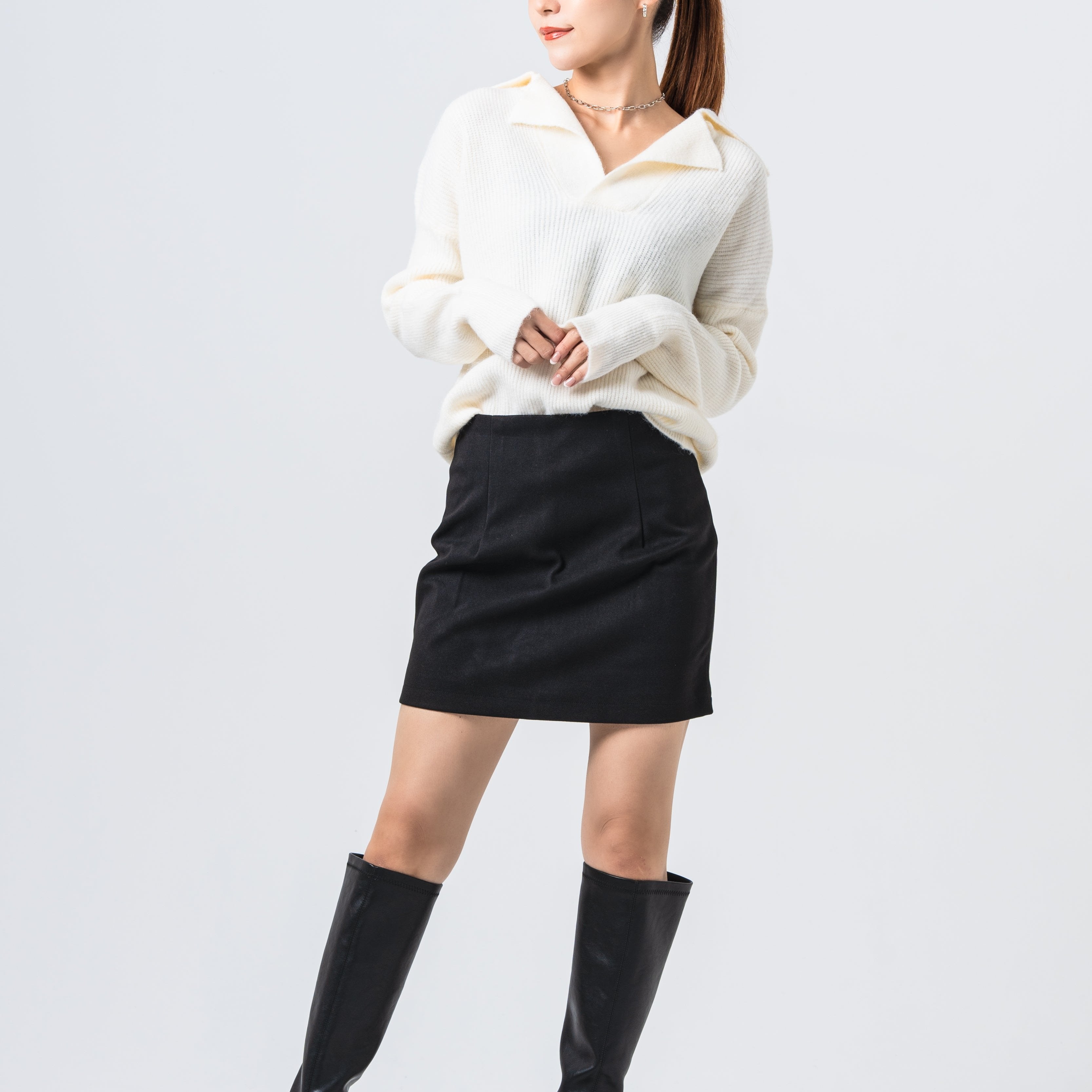 ウールミニタイトスカート
