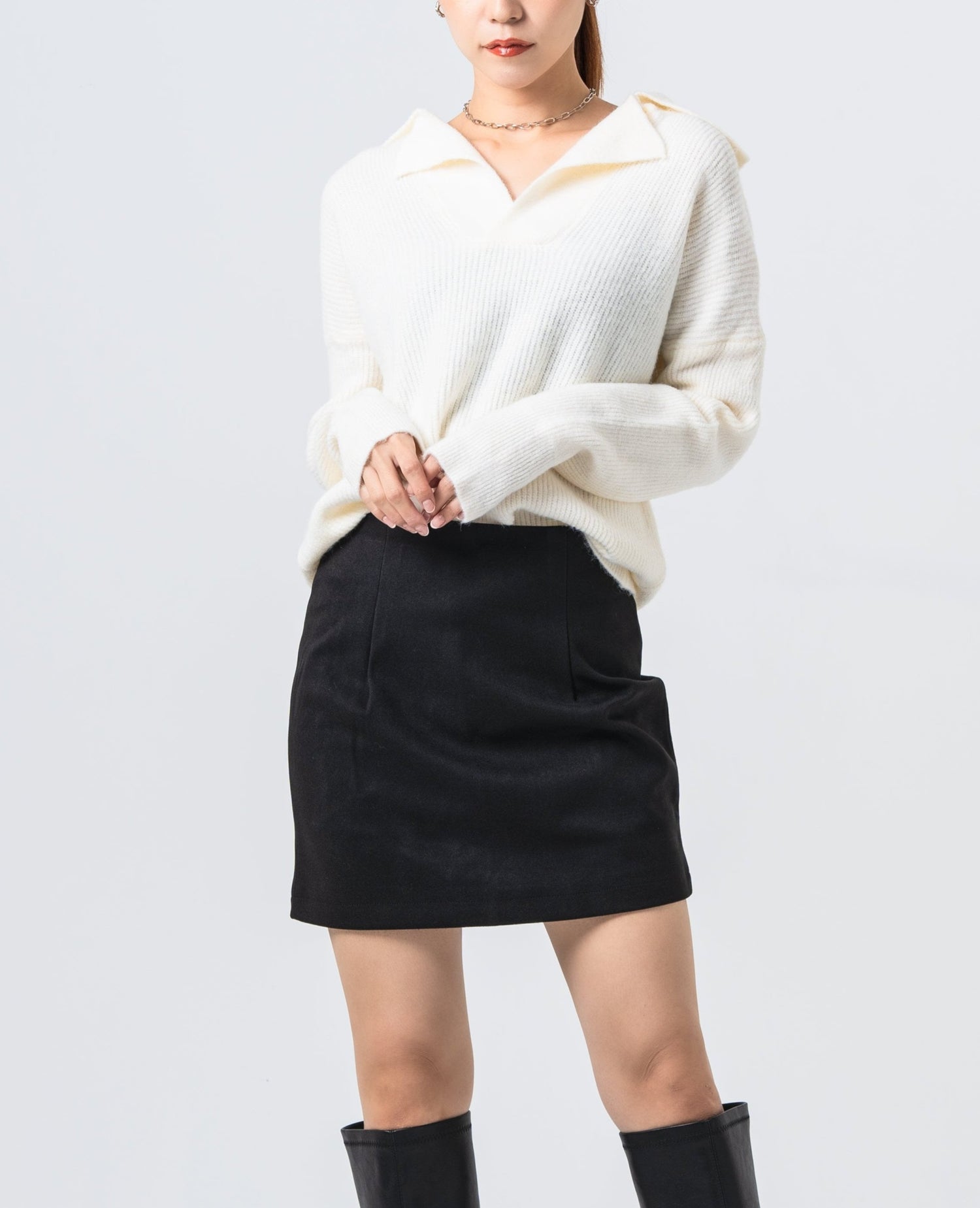 ウールミニタイトスカート