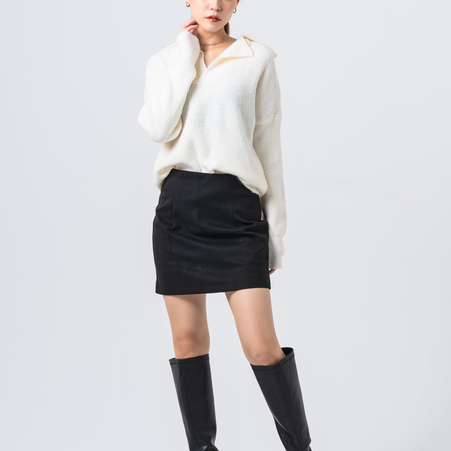 ウールミニタイトスカート