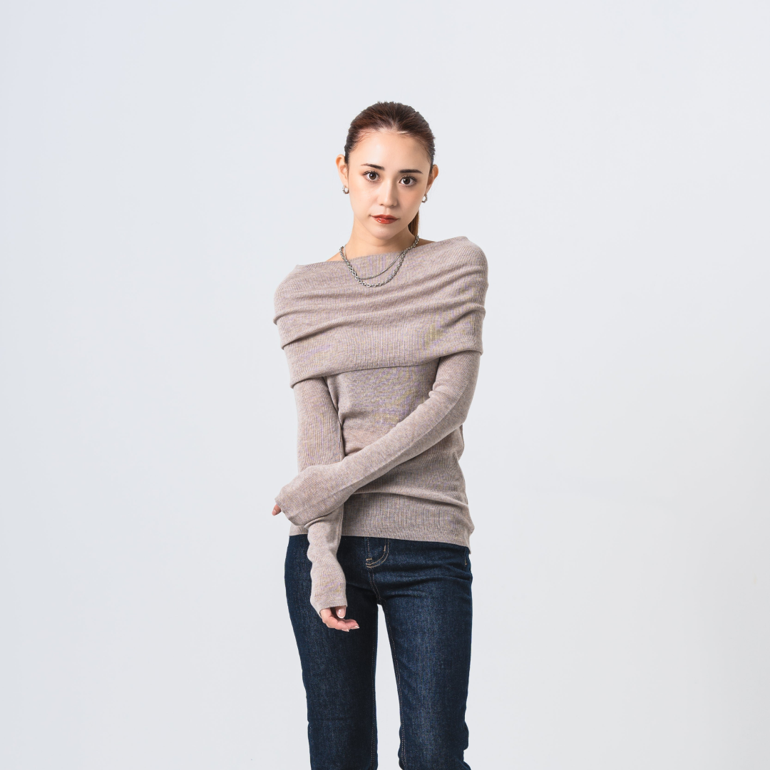 エレガントオフショルトップス